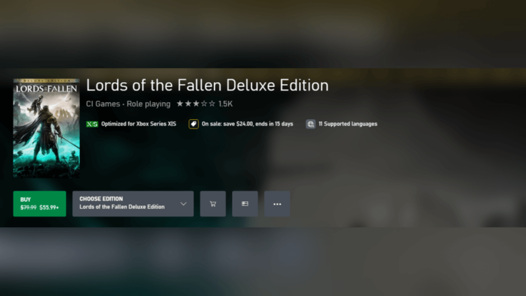 Lords Of The Fallen ist auf der Xbox Serie XS um 30% reduziert Titel